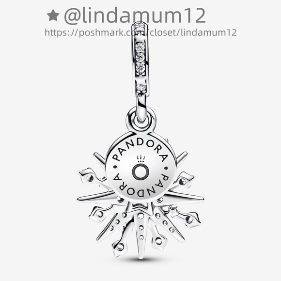 Pandora Sparkling Firework Double Dangle Charm - Picture 2 of 5